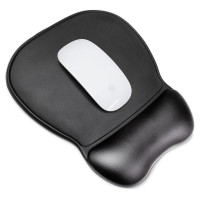Wozinsky Ergonomic Mouse Pad and Wrist Rest Gel Eco Leather Large Anti-Slip - Black