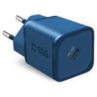 SBS TETRGAN1C20B 20W GaN Wall Charger with Power Delivery - Blue