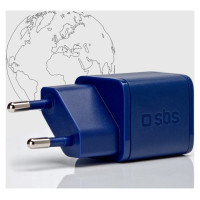 SBS TETRGAN1C20B 20W GaN Wall Charger with Power Delivery - Blue