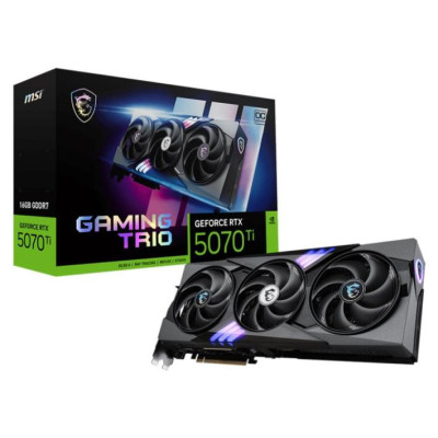 MSI Graphics Card|MSI|NVIDIA GeForce RTX 5070 Ti|16 GB|GDDR7|256 bit|PCIE 5.0 16x|Dual Slot Fansink|1xHDMI|3xDisplayPort|RTX5070TI16GGAMTRIOOC