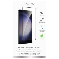 Puro Frame Tempered Glass with Black Frame for Samsung Galaxy S25 / S24