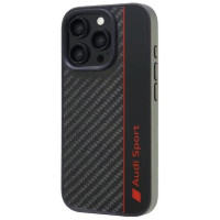 Audi Carbon Fiber Stripe iPhone 16 Pro 6.3" black/black hardcase AUS-TPUPCIP16P-R8/D1-BK