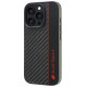 Audi Carbon Fiber Stripe iPhone 16 Pro 6.3" black/black hardcase AUS-TPUPCIP16P-R8/D1-BK