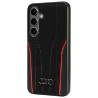Audi Genuine Leather MagSafe S24 S921 black-red hardcase AU-TPUPCS24-R8/D3-RD