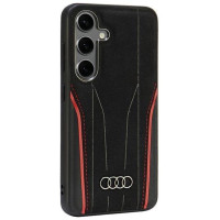 Audi Genuine Leather MagSafe S24 S921 black-red hardcase AU-TPUPCS24-R8/D3-RD