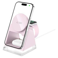 Tech-Protect QI15W-A43 3in1 MagSafe Inductive Charger - Pink