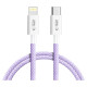 Tech-Protect Ultraboost Lite Lightning Cable PD60W/3A 1m - Purple
