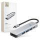 Tech-Protect HB01 HUB Adapter 5in1 USB-C + USB3.0 + HDMI 4K 60Hz + PD100W - gray