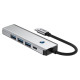Tech-Protect HB01 HUB Adapter 5in1 USB-C + USB3.0 + HDMI 4K 60Hz + PD100W - gray