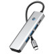 Tech-Protect HB01 HUB Adapter 5in1 USB-C + USB3.0 + HDMI 4K 60Hz + PD100W - gray