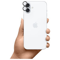 3Mk Protection Hardy Lens Protection Pro Black Glass for Camera Objects on Apple iPhone 16 / 16 Plus - Black