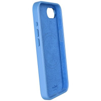 Puro Liquid Silicon Cover "ICON MAG PRO" with Magsafe, metal buttons and camera ring for iPhone 16E, blue