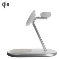 Puro Mag Station Qi2 3-in-1 Wireless Charger Compatible with MagSafe - White