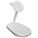 Puro Mag Station Qi2 3-in-1 Wireless Charger Compatible with MagSafe - White