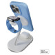 Puro Mag Station Qi2 3-in-1 Wireless Charger Compatible with MagSafe - White