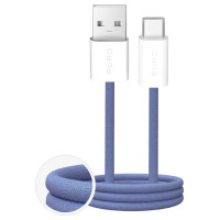 Puro Fabrik 2.0 10W USB-A - USB-C Braided Cable 1.5m - Blue