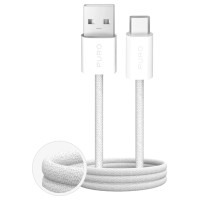 Puro Fabrik 2.0 10W USB-A - USB-C Braided Cable 1.5m - White
