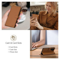 Tech-Protect Wallet Case for Samsung Galaxy A56 5G - Brown