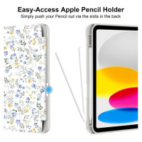Tech-Protect SC Pen Case for iPad 10.9" 2022 (10th gen.) / 11" 2025 (11th gen.) - Daisies with Leaves