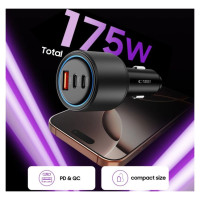 Tech-Protect CC04 3-port PD175W car charger - black