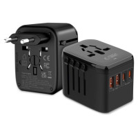 Tech-Protect TA200 EU / UK / US / AU adapter - black
