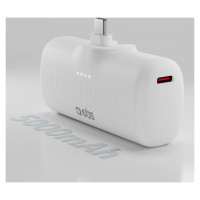 SBS EcoPower 5000 mAh 10W Powerbank with Built-in USB-C Port - White