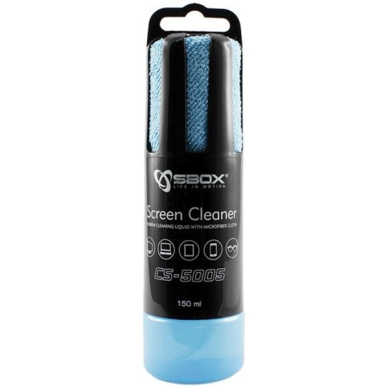 Sbox CS-5005B Screen Cleaner 150ml Blue