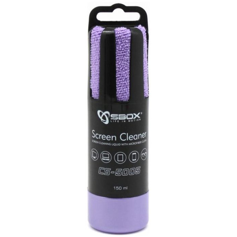 Sbox CS-5005U Screen Cleaner 150ml Purple