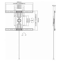 Sbox PLB-1246F Fixed Flat Screen LED TV Mount 37"-70" 50kg