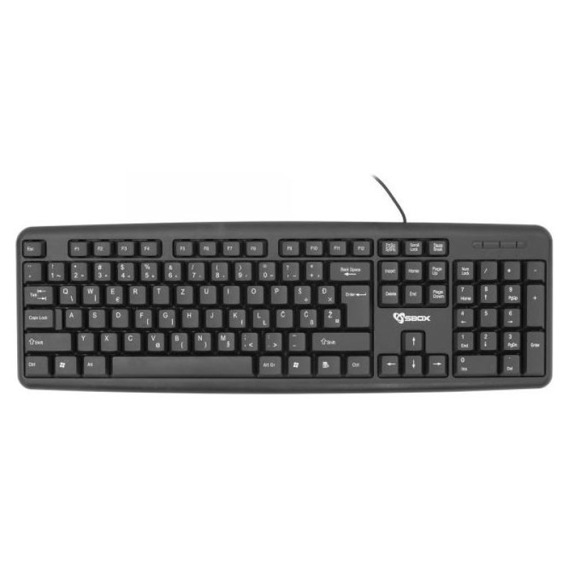 Sbox Keyboard Wired USB K-14 US