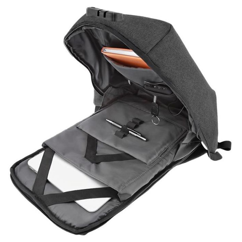 Tellur 15.6 Notebook Backpack Antitheft V2, USB port, Black