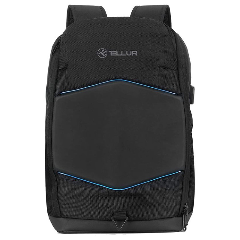 Tellur 15.6 Notebook Backpack Illuminated Strip, USB port, black
