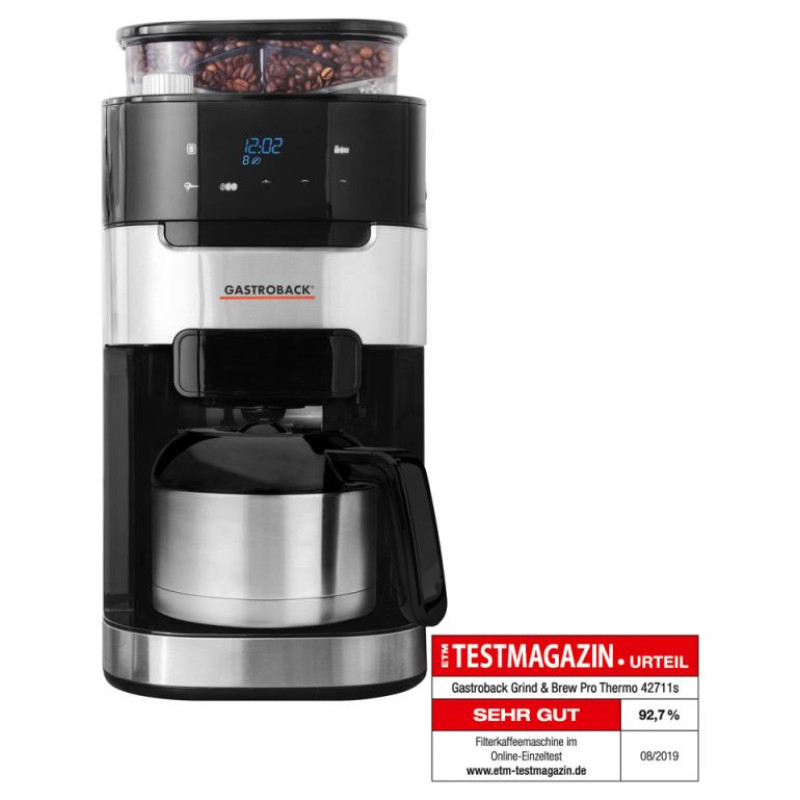 Gastroback 42711_S Coffee Machine Grind & Brew Pro Thermo