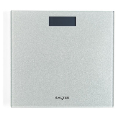 Salter 9037 SVGL3RCFXAS Glitter Glass Personal Bathroom Scale - Silver