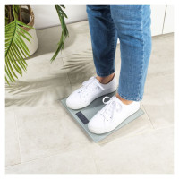 Salter 9037 SVGL3RCFXAS Glitter Glass Personal Bathroom Scale - Silver
