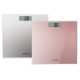 Salter 9037 SVGL3RCFXAS Glitter Glass Personal Bathroom Scale - Silver