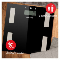 Salter 9150 BK3R Black Glass Analyser Bathroom Scales