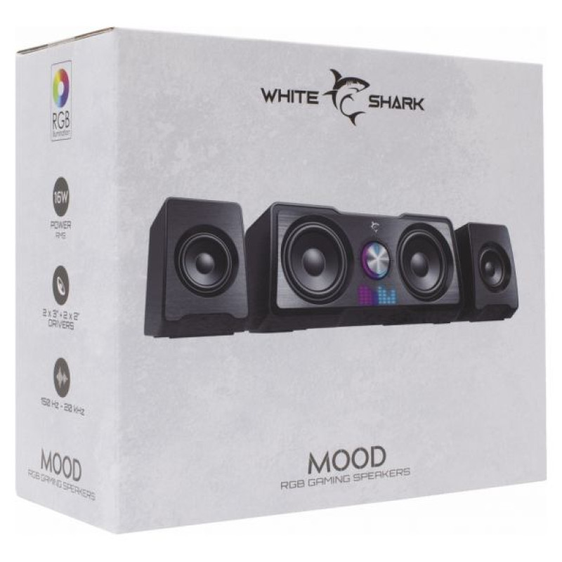 White Shark GSP-968 Mood RGB Gaming 2.2 Speaker System Black