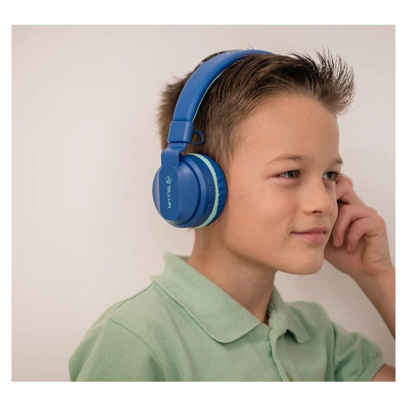 Tellur Buddy Bluetooth Over-Ear Headphones Blue
