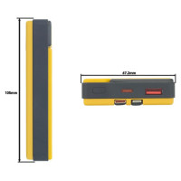 Tellur Power Bank 10000mAh, USB-C + Lightning cables built-in  yellow