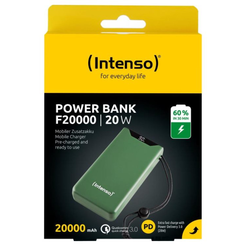 Intenso POWER BANK USB 20000MAH QC3.0/GREEN F20000 7332057 INTENSO