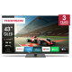 Thomson TV Set|THOMSON|43 "|4K Ultra HD|3840 x 2160 pixels|Flat|16:9|QLED Pro|43QG7C04