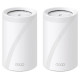 Tp-Link Wireless Router|TP-LINK|Wireless Access Point / Router|2-pack|9300 Mbps|Mesh|Wi-Fi 7|USB 3.0|4x2.5GbE|LAN \ WAN ports 4|Number of antennas 4|DECOBE65(2-PACK)