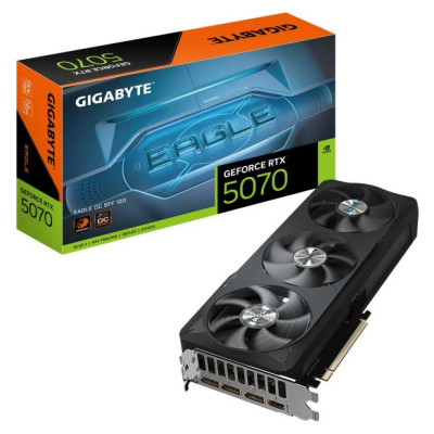 Gigabyte Graphics Card|GIGABYTE|NVIDIA GeForce RTX 5070|12 GB|GDDR7|192 bit|PCIE 5.0 16x|GPU 2587 MHz|Triple slot Fansink|1xHDMI|3xDisplayPort|GV-N5070EAGLEOC-12GD