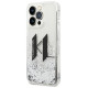Karl Lagerfeld KLHCP14XLBKLCS iPhone 14 Pro Max 6,7" srebrny/silver hardcase Liquid Glitter Big KL