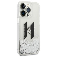 Karl Lagerfeld KLHCP14XLBKLCS iPhone 14 Pro Max 6,7" srebrny/silver hardcase Liquid Glitter Big KL