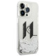 Karl Lagerfeld KLHCP14XLBKLCS iPhone 14 Pro Max 6,7" srebrny/silver hardcase Liquid Glitter Big KL