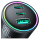 Joyroom JR-CCN07 car charger 120W 2xUSB-C USB-A + USB-C cable 100W - dark gray