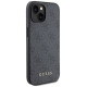 Guess 4G Metal Gold Logo iPhone 15 Case - Gray