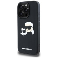 Karl Lagerfeld HC 3D Rubber Double Heads iPhone 16 Pro Max Case - Black